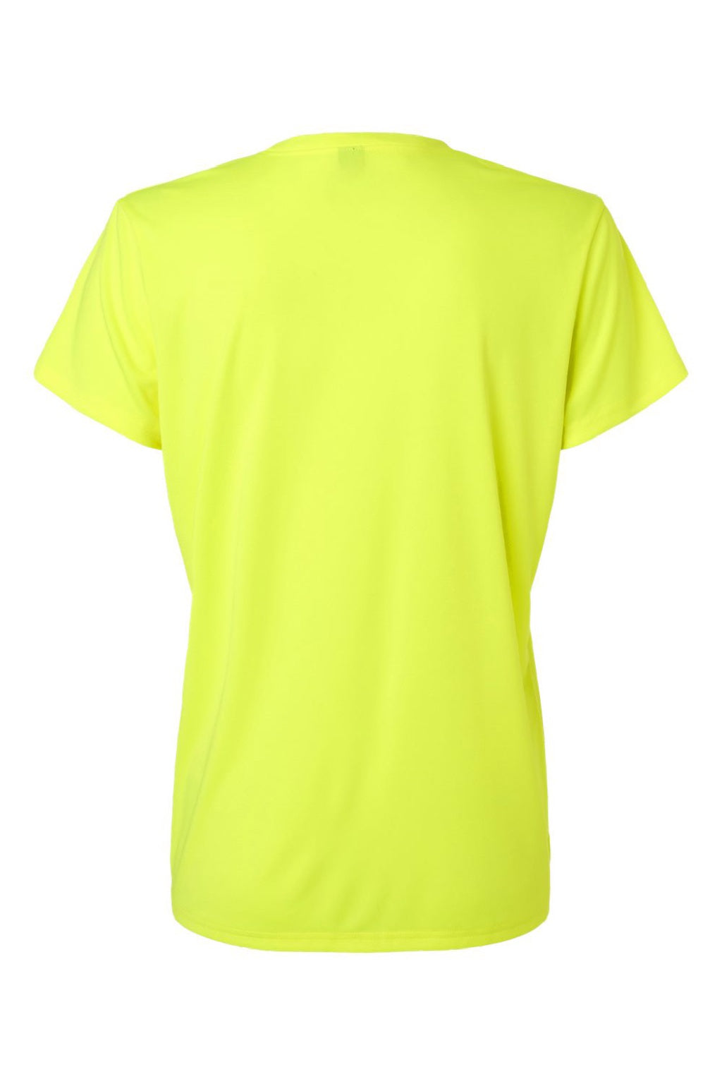 AllPro 48000L Womens Pro Lock Performance Short Sleeve Crewneck T-Shirt Neon Yellow Flat Back