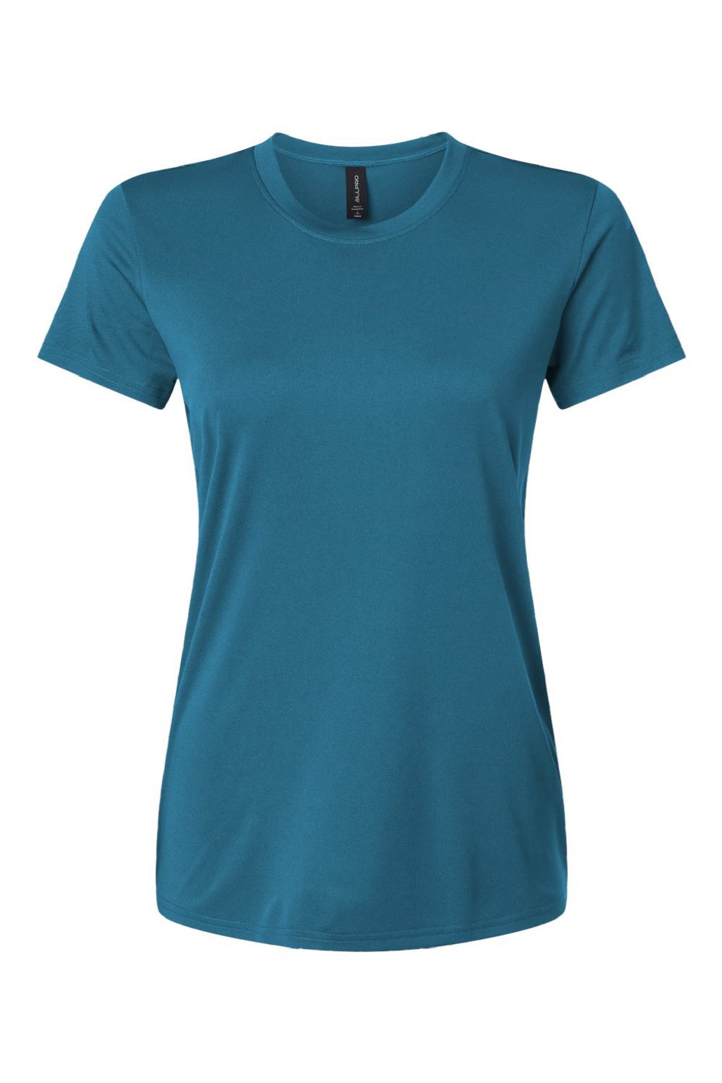 AllPro 48000L Womens Pro Lock Performance Short Sleeve Crewneck T-Shirt Pacific Blue Flat Front