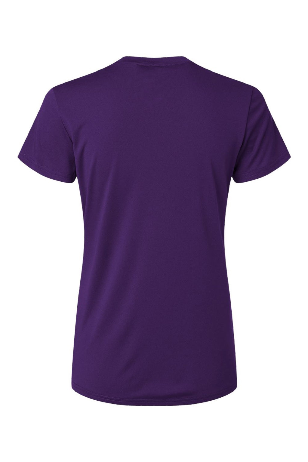 AllPro 48000L Womens Pro Lock Performance Short Sleeve Crewneck T-Shirt Purple Flat Back