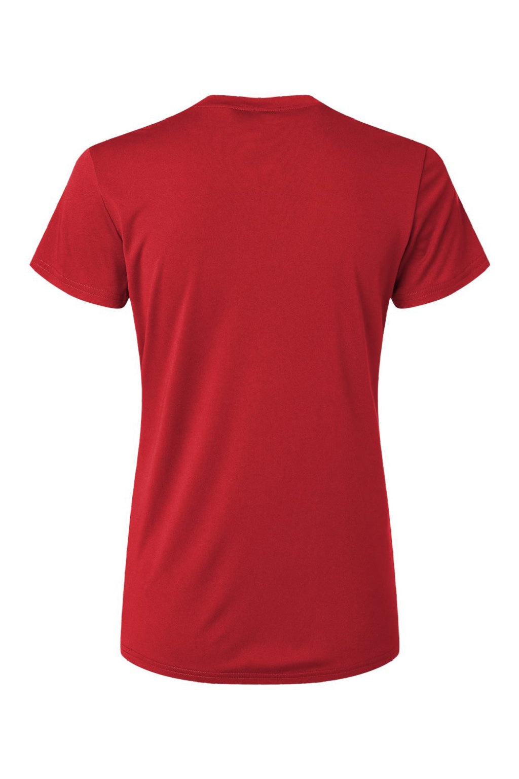 AllPro 48000L Womens Pro Lock Performance Short Sleeve Crewneck T-Shirt Red Flat Back