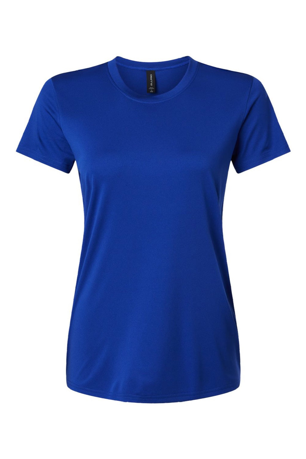 AllPro 48000L Womens Pro Lock Performance Short Sleeve Crewneck T-Shirt Royal Blue Flat Front