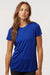 AllPro 48000L Womens Pro Lock Performance Short Sleeve Crewneck T-Shirt Royal Blue Model Front