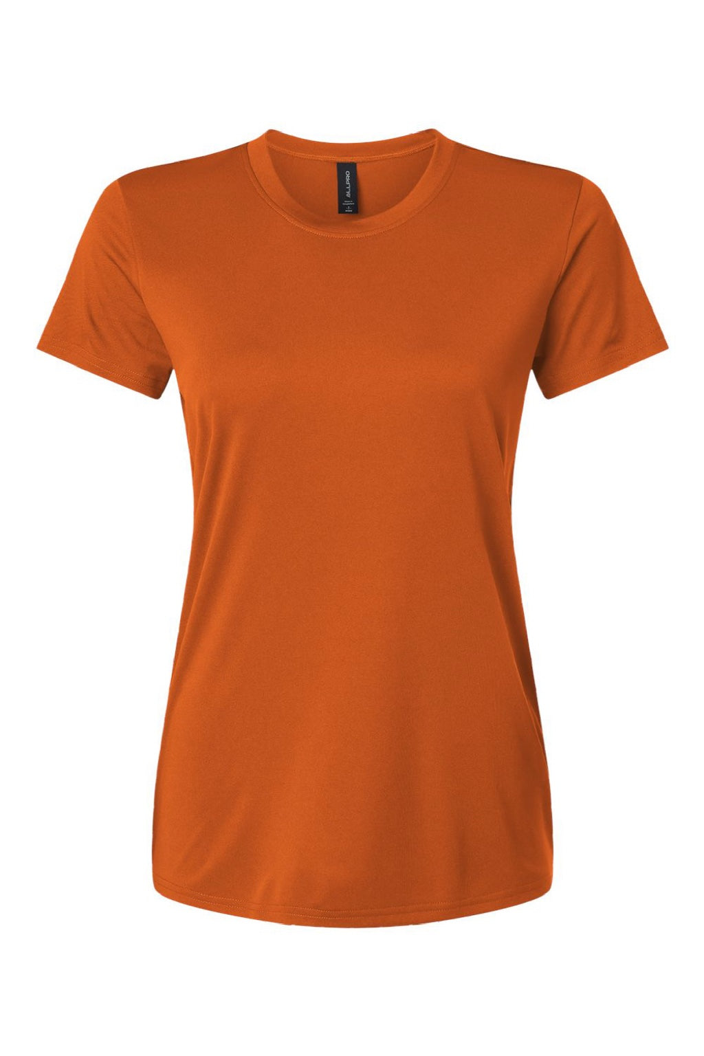 AllPro 48000L Womens Pro Lock Performance Short Sleeve Crewneck T-Shirt Rust Orange Flat Front