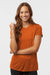 AllPro 48000L Womens Pro Lock Performance Short Sleeve Crewneck T-Shirt Rust Orange Model Front
