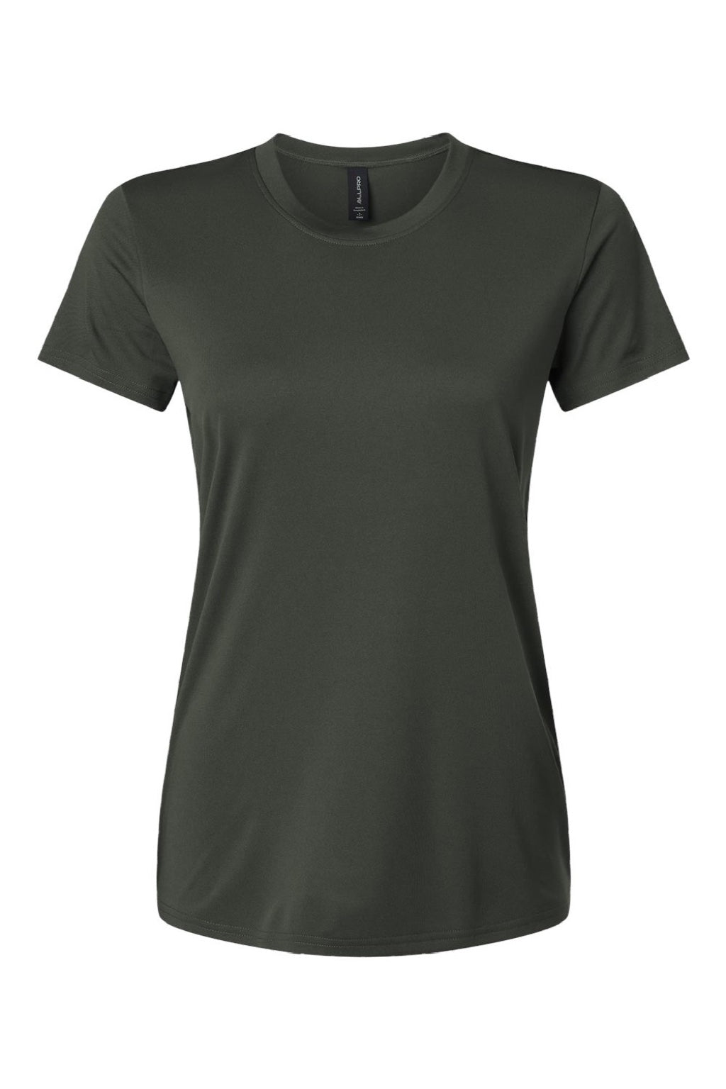 AllPro 48000L Womens Pro Lock Performance Short Sleeve Crewneck T-Shirt Smoke Grey Flat Front