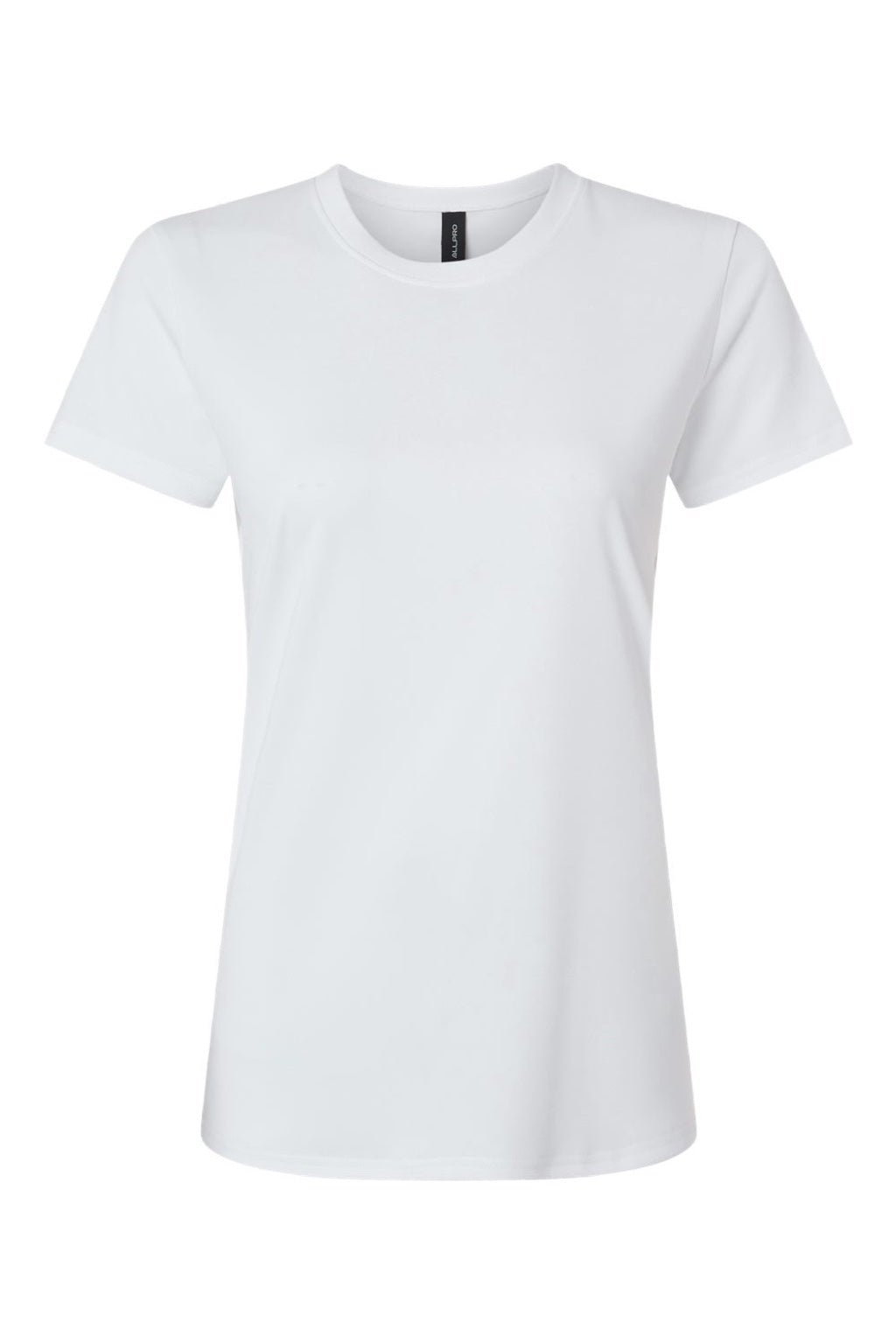 AllPro 48000L Womens Pro Lock Performance Short Sleeve Crewneck T-Shirt White Flat Front