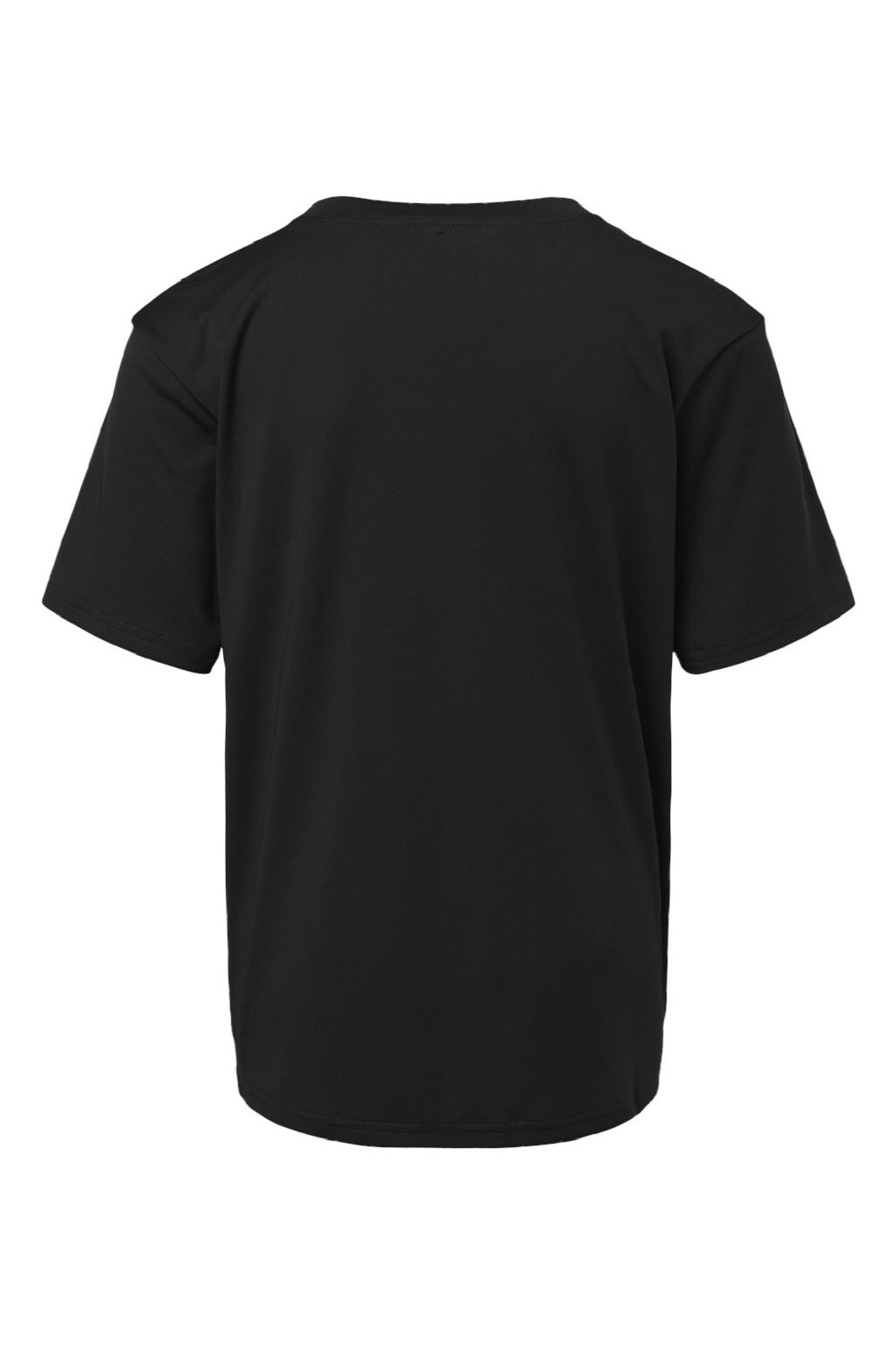 AllPro 48000Y Youth Pro Lock Performance Short Sleeve Crewneck T-Shirt Black Flat Back