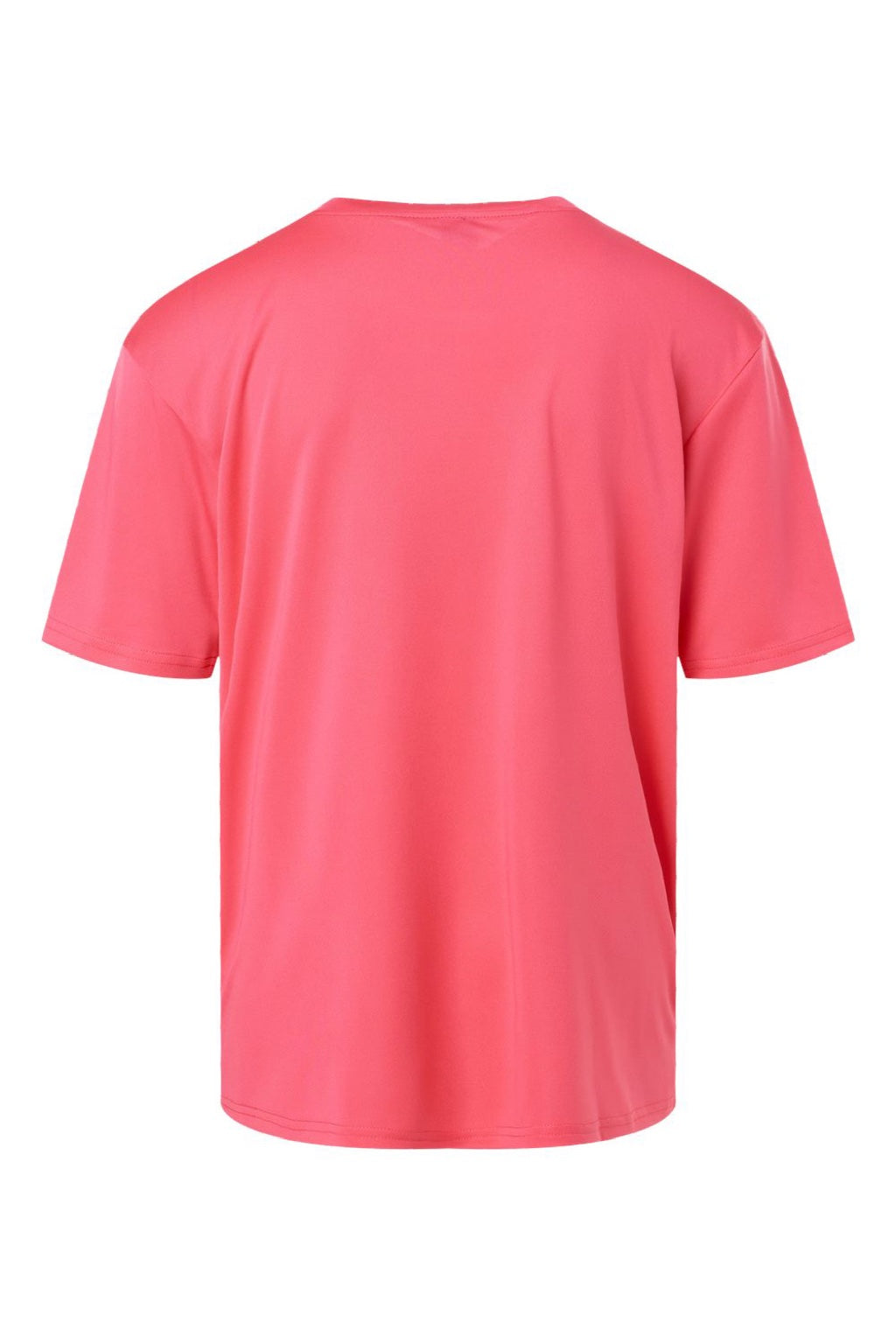 AllPro 48000Y Youth Pro Lock Performance Short Sleeve Crewneck T-Shirt Bright Pink Flat Back