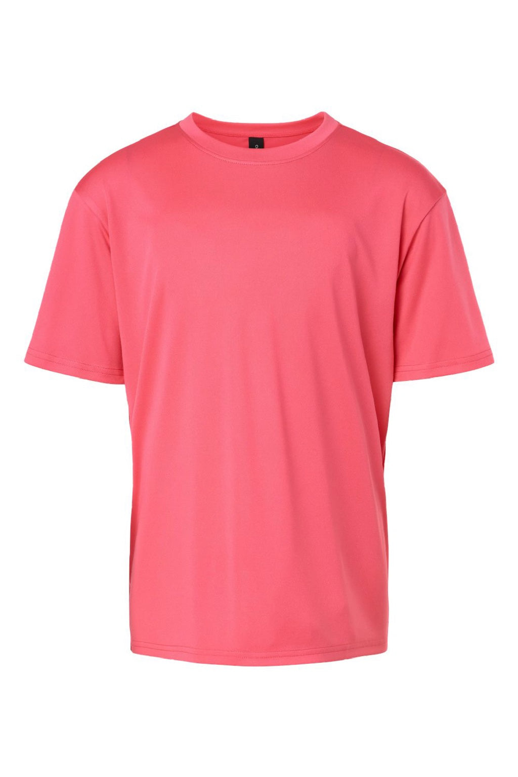 AllPro 48000Y Youth Pro Lock Performance Short Sleeve Crewneck T-Shirt Bright Pink Flat Front