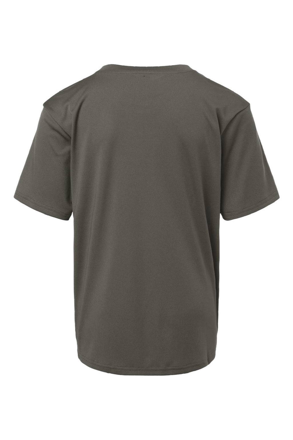 AllPro 48000Y Youth Pro Lock Performance Short Sleeve Crewneck T-Shirt Charcoal Grey Flat Back