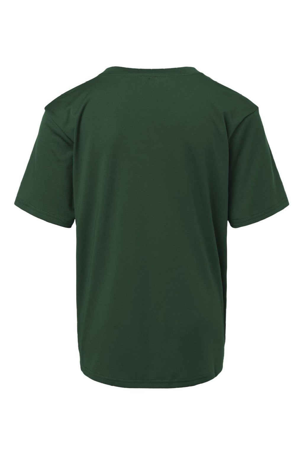 AllPro 48000Y Youth Pro Lock Performance Short Sleeve Crewneck T-Shirt Forest Green Flat Back