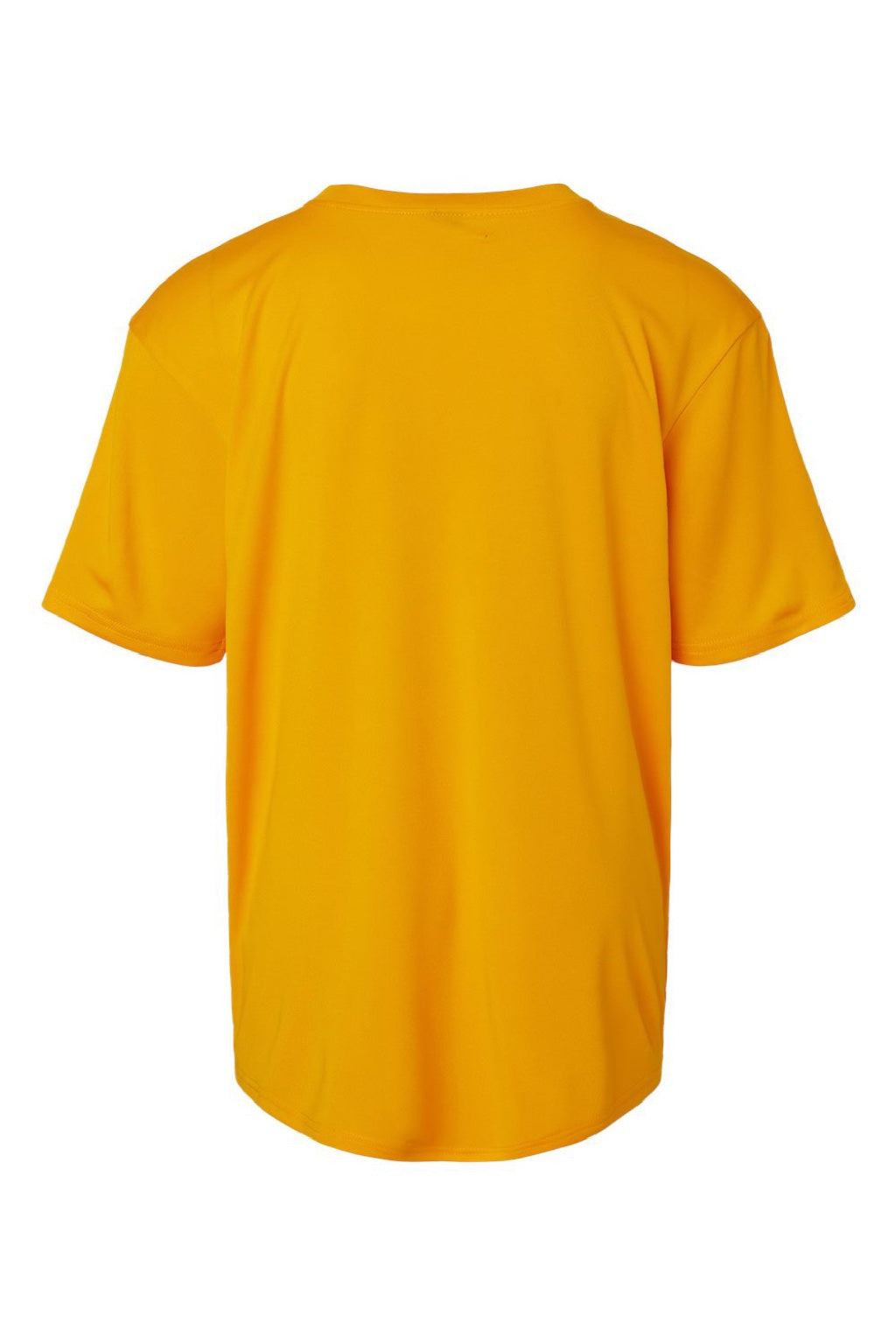 AllPro 48000Y Youth Pro Lock Performance Short Sleeve Crewneck T-Shirt Gold Flat Back