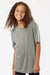 AllPro 48000Y Youth Pro Lock Performance Short Sleeve Crewneck T-Shirt Greystone Model Front