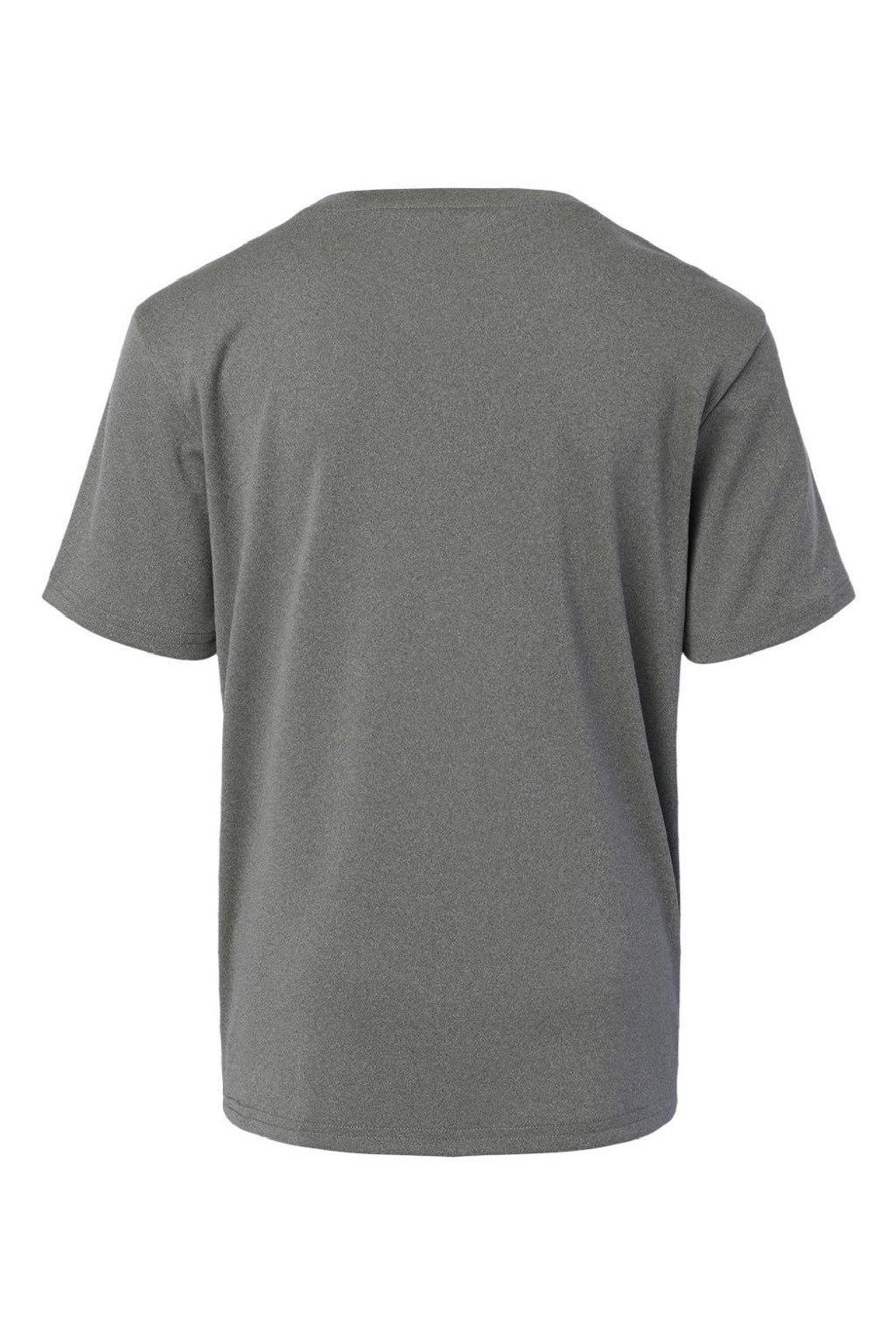 AllPro 48000Y Youth Pro Lock Performance Short Sleeve Crewneck T-Shirt Heather Granite Grey Flat Back