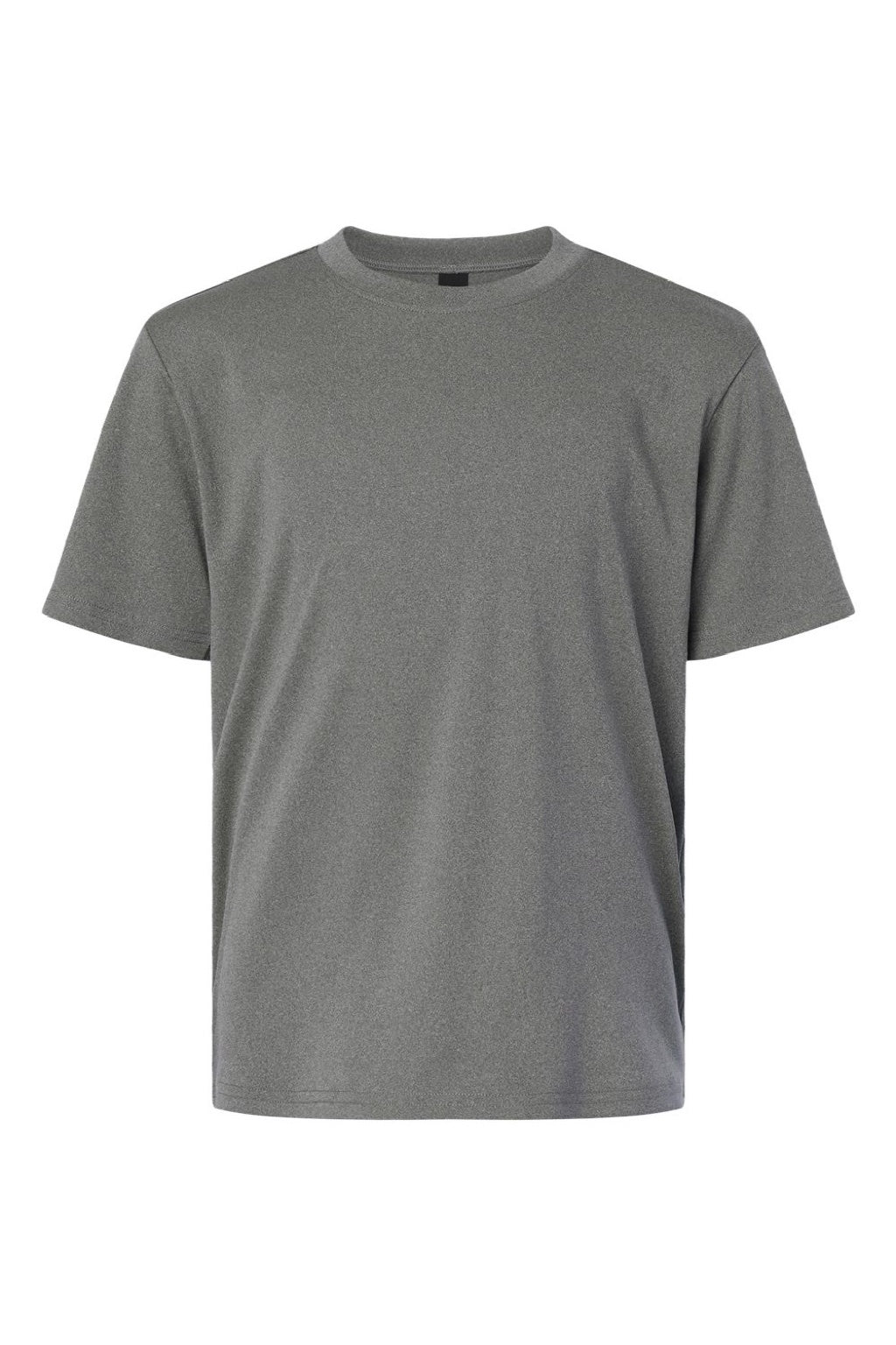 AllPro 48000Y Youth Pro Lock Performance Short Sleeve Crewneck T-Shirt Heather Granite Grey Flat Front