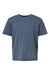 AllPro 48000Y Youth Pro Lock Performance Short Sleeve Crewneck T-Shirt Heather Navy Blue Flat Front