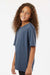 AllPro 48000Y Youth Pro Lock Performance Short Sleeve Crewneck T-Shirt Heather Navy Blue Model Side