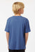 AllPro 48000Y Youth Pro Lock Performance Short Sleeve Crewneck T-Shirt Heather Royal Blue Model Back