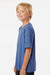 AllPro 48000Y Youth Pro Lock Performance Short Sleeve Crewneck T-Shirt Heather Royal Blue Model Side