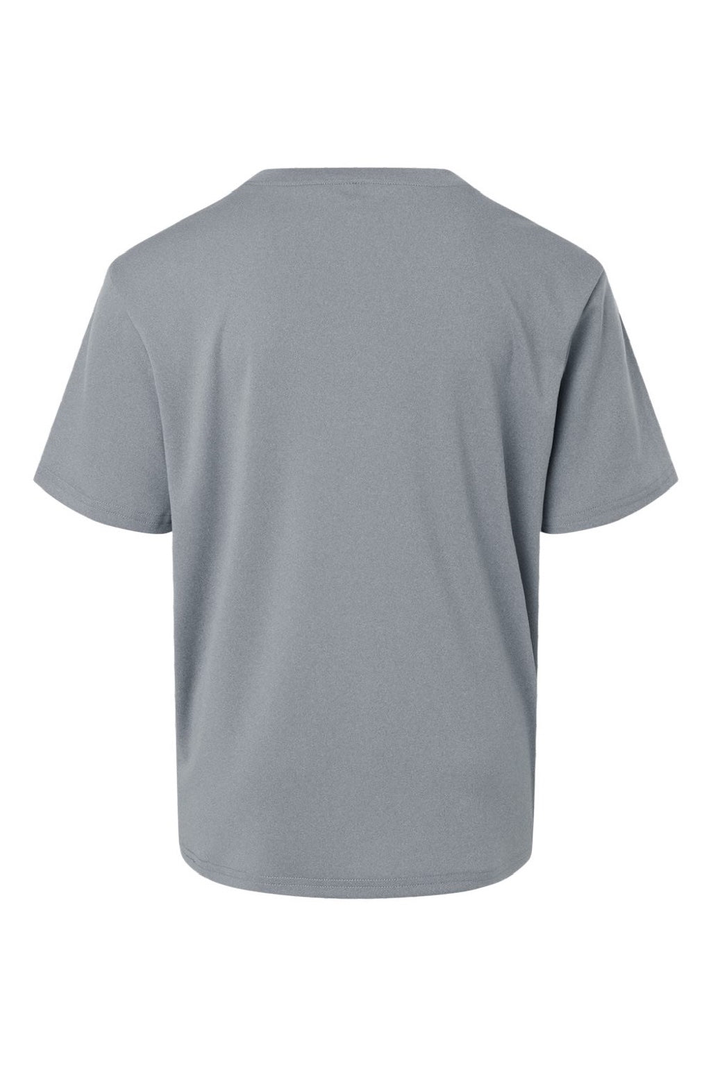 AllPro 48000Y Youth Pro Lock Performance Short Sleeve Crewneck T-Shirt Heather Steel Grey Flat Back
