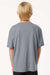 AllPro 48000Y Youth Pro Lock Performance Short Sleeve Crewneck T-Shirt Heather Steel Grey Model Back