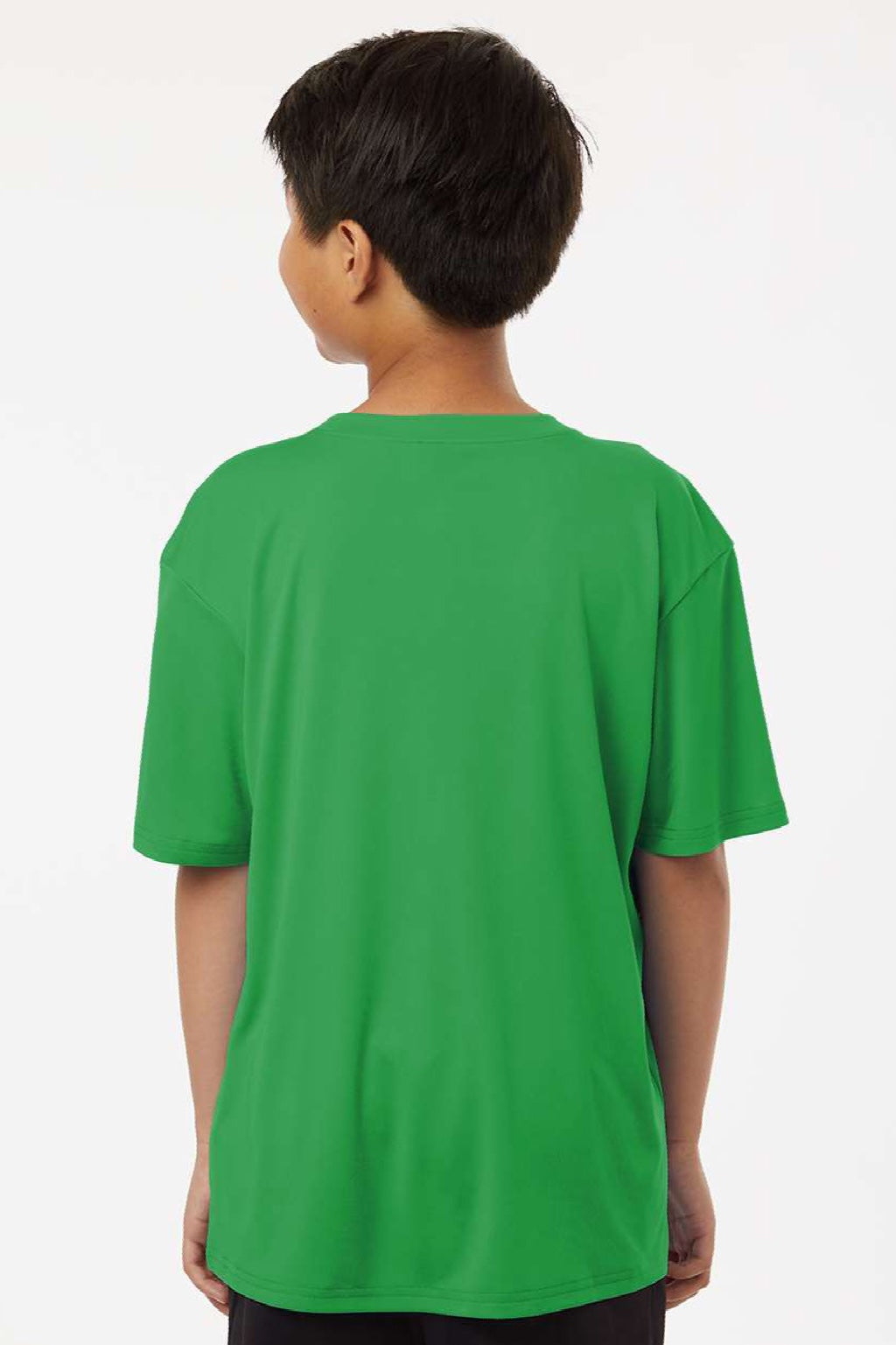 AllPro 48000Y Youth Pro Lock Performance Short Sleeve Crewneck T-Shirt Kelly Green Model Back