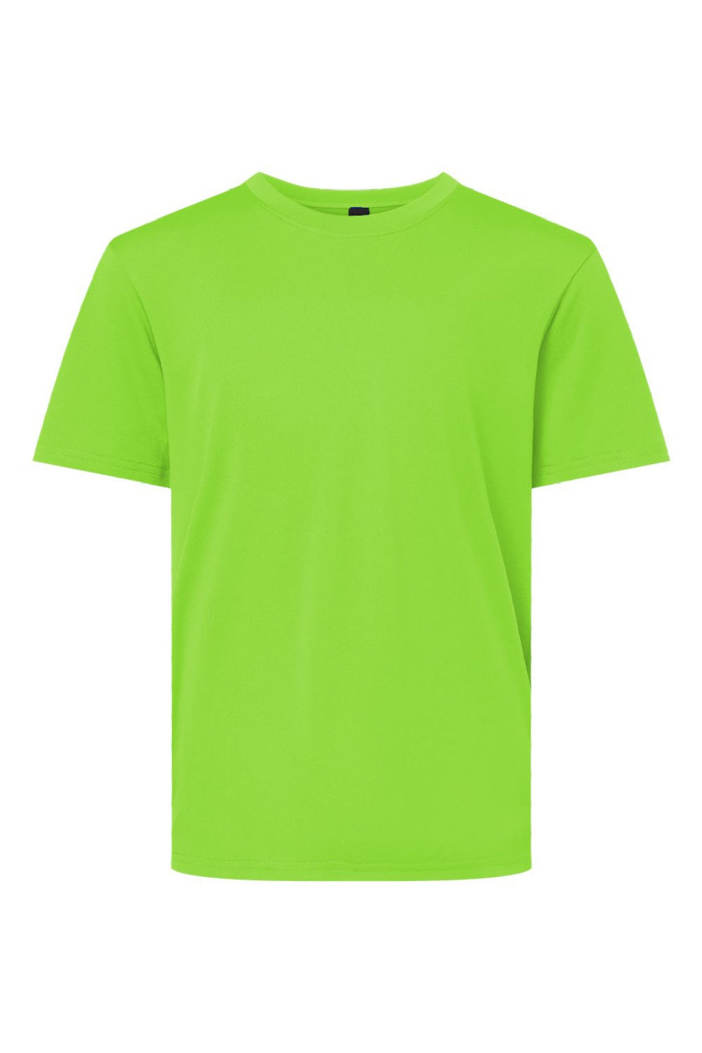 AllPro 48000Y Youth Pro Lock Performance Short Sleeve Crewneck T-Shirt Lime Green Flat Front