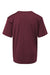 AllPro 48000Y Youth Pro Lock Performance Short Sleeve Crewneck T-Shirt Maroon Flat Back