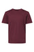 AllPro 48000Y Youth Pro Lock Performance Short Sleeve Crewneck T-Shirt Maroon Flat Front