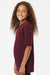 AllPro 48000Y Youth Pro Lock Performance Short Sleeve Crewneck T-Shirt Maroon Model Side