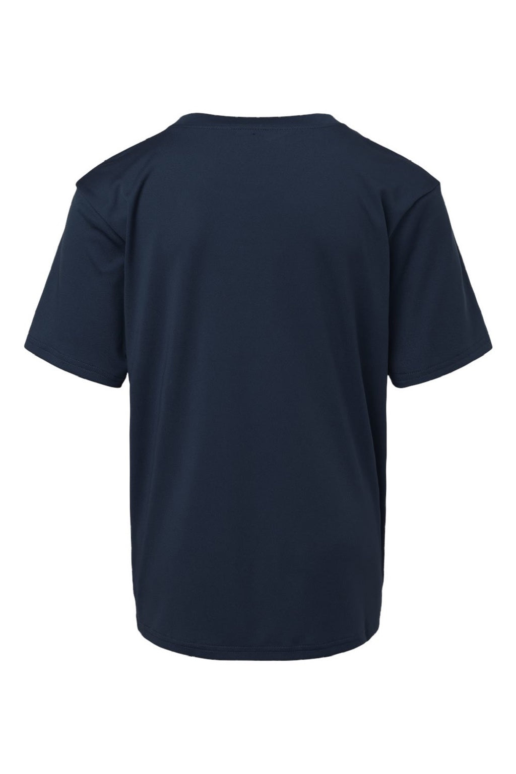 AllPro 48000Y Youth Pro Lock Performance Short Sleeve Crewneck T-Shirt Navy Blue Flat Back
