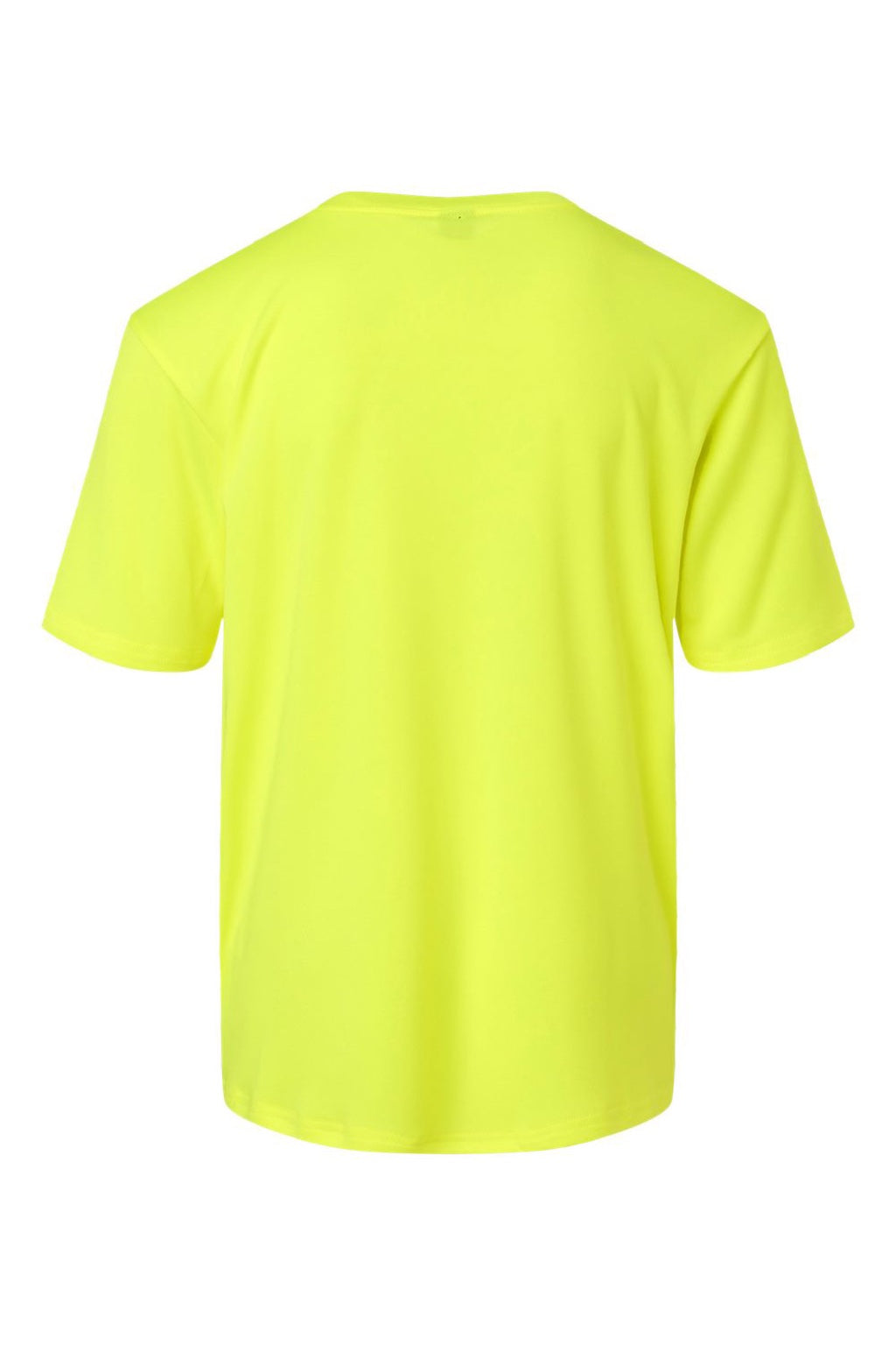 AllPro 48000Y Youth Pro Lock Performance Short Sleeve Crewneck T-Shirt Neon Yellow Flat Back