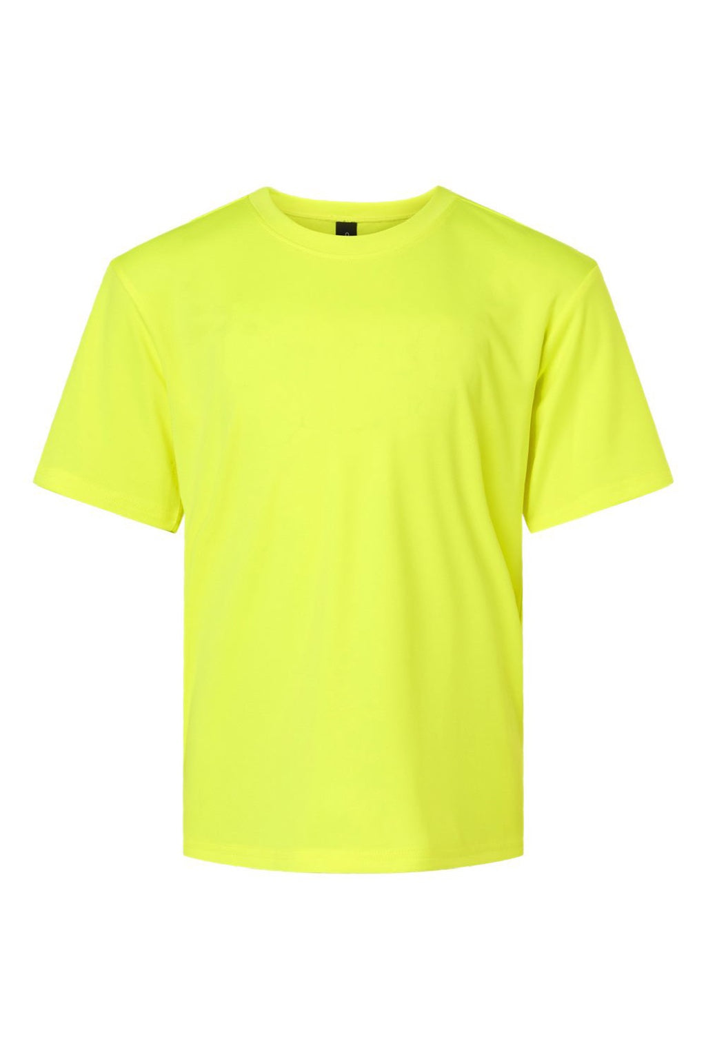 AllPro 48000Y Youth Pro Lock Performance Short Sleeve Crewneck T-Shirt Neon Yellow Flat Front