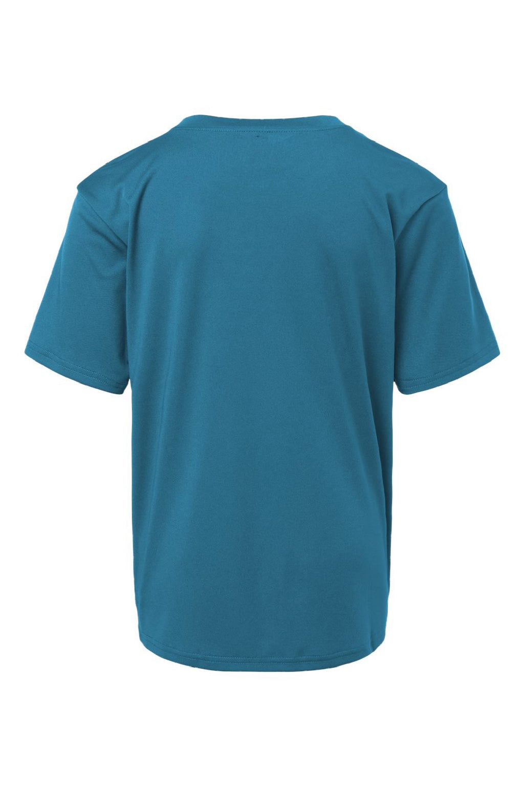 AllPro 48000Y Youth Pro Lock Performance Short Sleeve Crewneck T-Shirt Pacific Blue Flat Back
