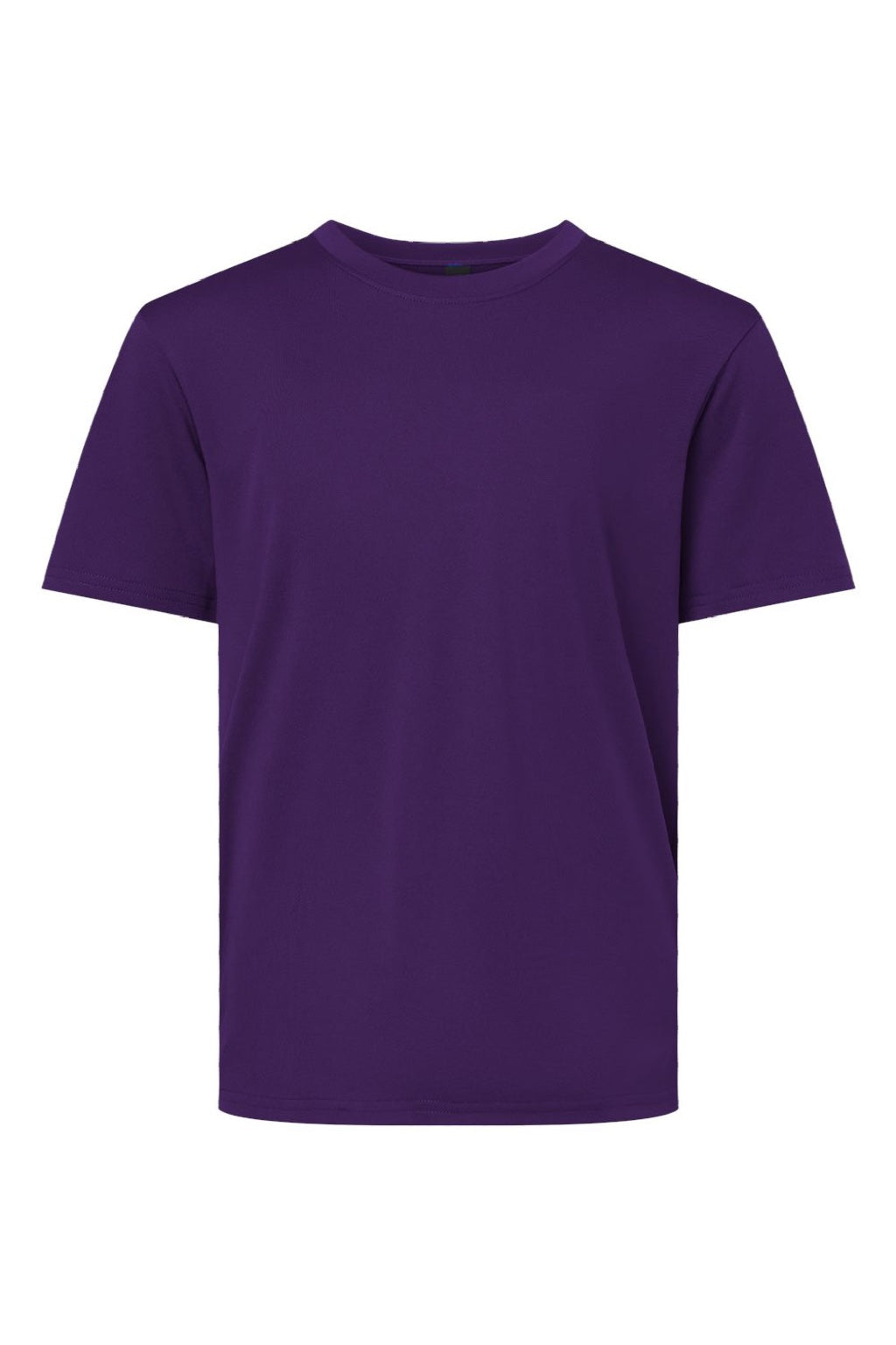 AllPro 48000Y Youth Pro Lock Performance Short Sleeve Crewneck T-Shirt Purple Flat Front