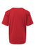 AllPro 48000Y Youth Pro Lock Performance Short Sleeve Crewneck T-Shirt Red Flat Back