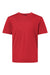 AllPro 48000Y Youth Pro Lock Performance Short Sleeve Crewneck T-Shirt Red Flat Front