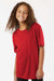 AllPro 48000Y Youth Pro Lock Performance Short Sleeve Crewneck T-Shirt Red Model Front