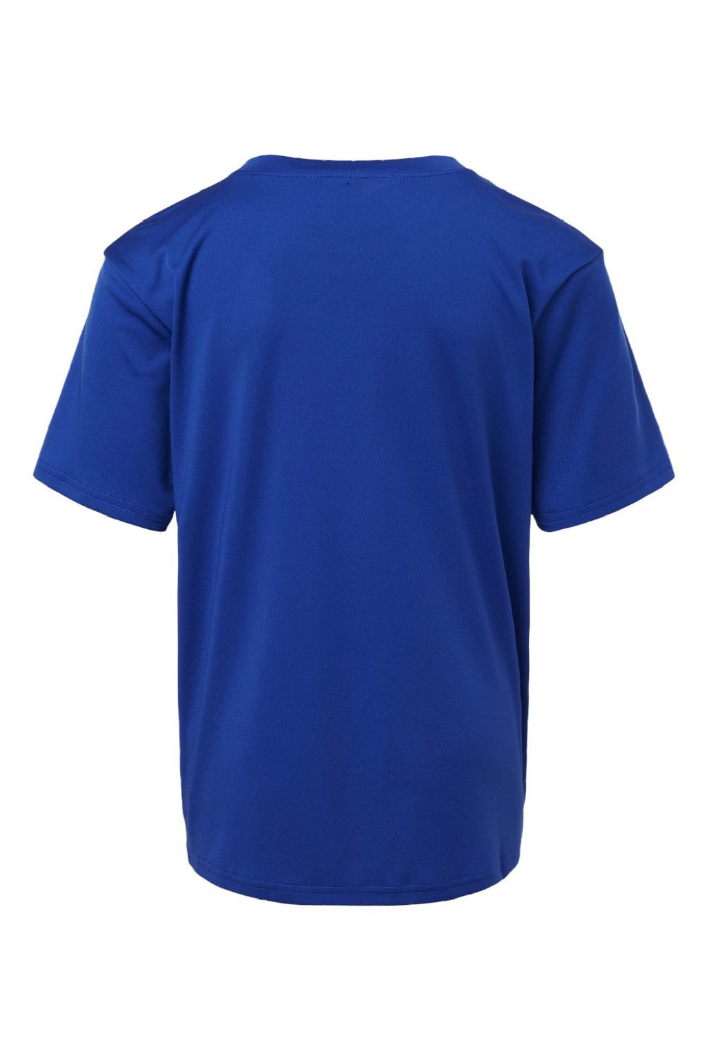 AllPro 48000Y Youth Pro Lock Performance Short Sleeve Crewneck T-Shirt Royal Blue Flat Back