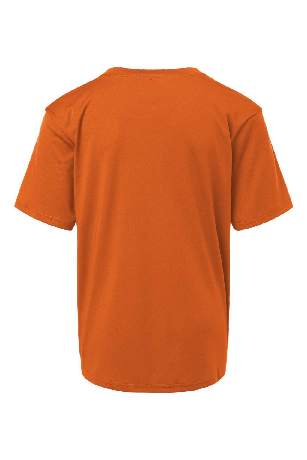 AllPro 48000Y Youth Pro Lock Performance Short Sleeve Crewneck T-Shirt Rust Orange Flat Back