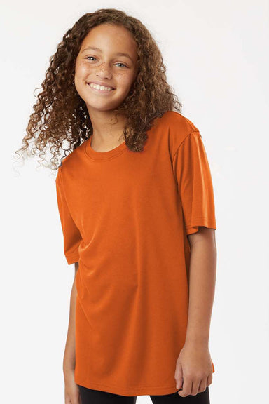 AllPro 48000Y Youth Pro Lock Performance Short Sleeve Crewneck T-Shirt Rust Orange Model Front