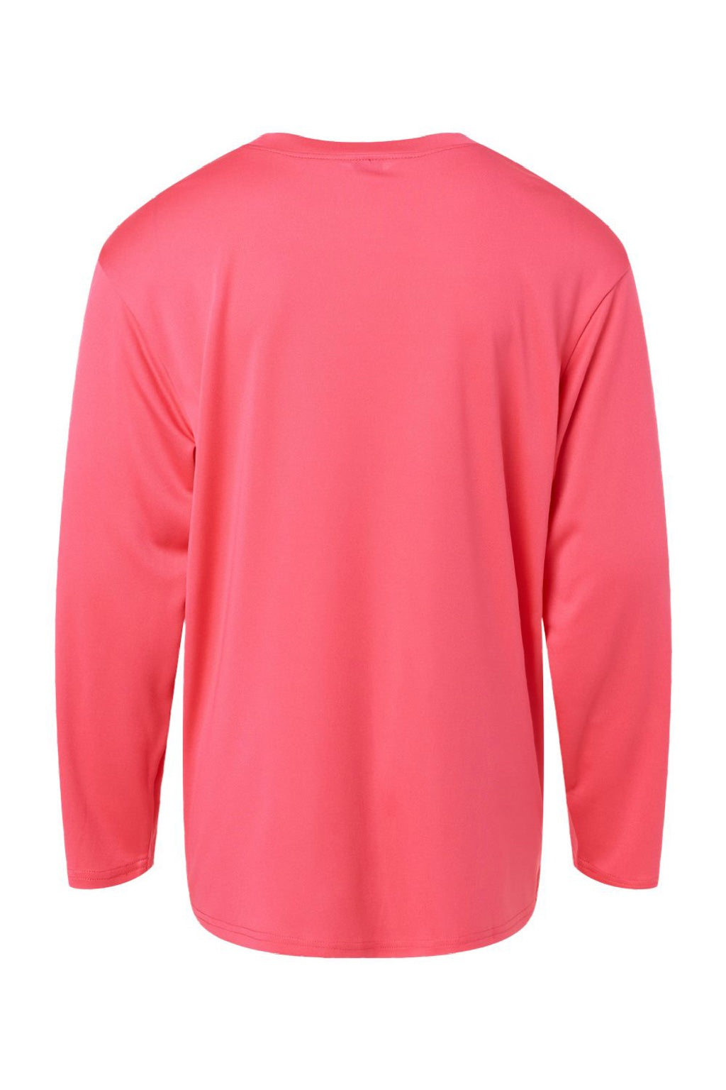 AllPro 48400Y Youth Pro Lock Performance Long Sleeve Crewneck T-Shirt Bright Pink Flat Back
