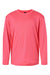 AllPro 48400Y Youth Pro Lock Performance Long Sleeve Crewneck T-Shirt Bright Pink Flat Front