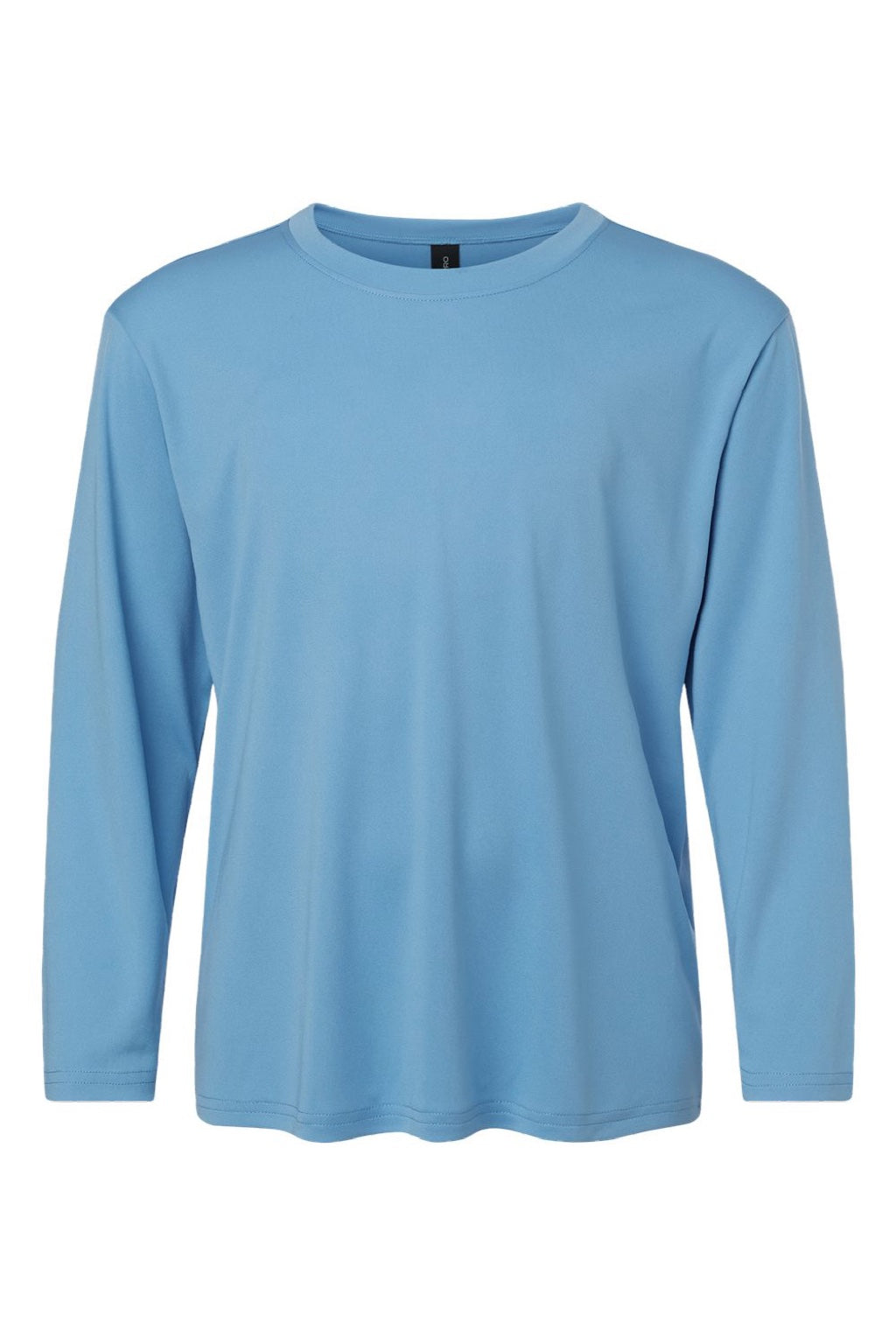 AllPro 48400Y Youth Pro Lock Performance Long Sleeve Crewneck T-Shirt Carolina Blue Flat Front