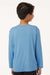 AllPro 48400Y Youth Pro Lock Performance Long Sleeve Crewneck T-Shirt Carolina Blue Model Back