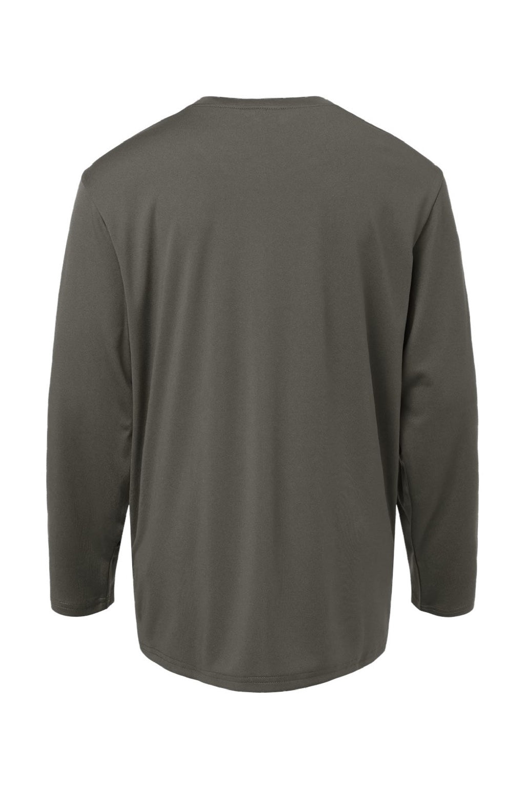 AllPro 48400Y Youth Pro Lock Performance Long Sleeve Crewneck T-Shirt Charcoal Grey Flat Back