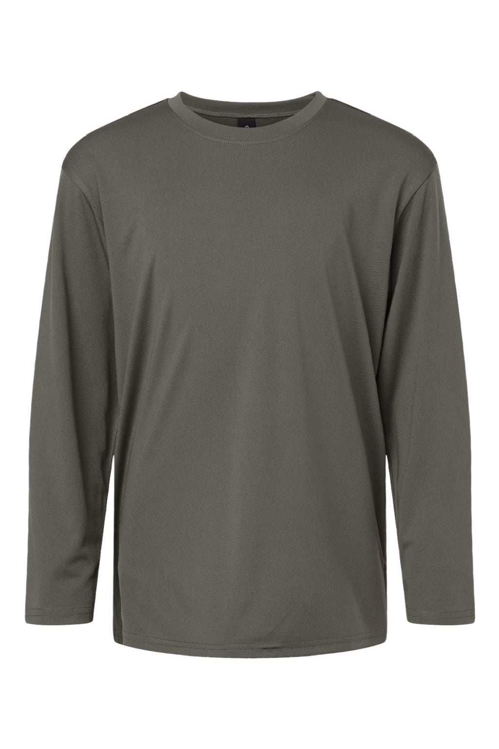 AllPro 48400Y Youth Pro Lock Performance Long Sleeve Crewneck T-Shirt Charcoal Grey Flat Front