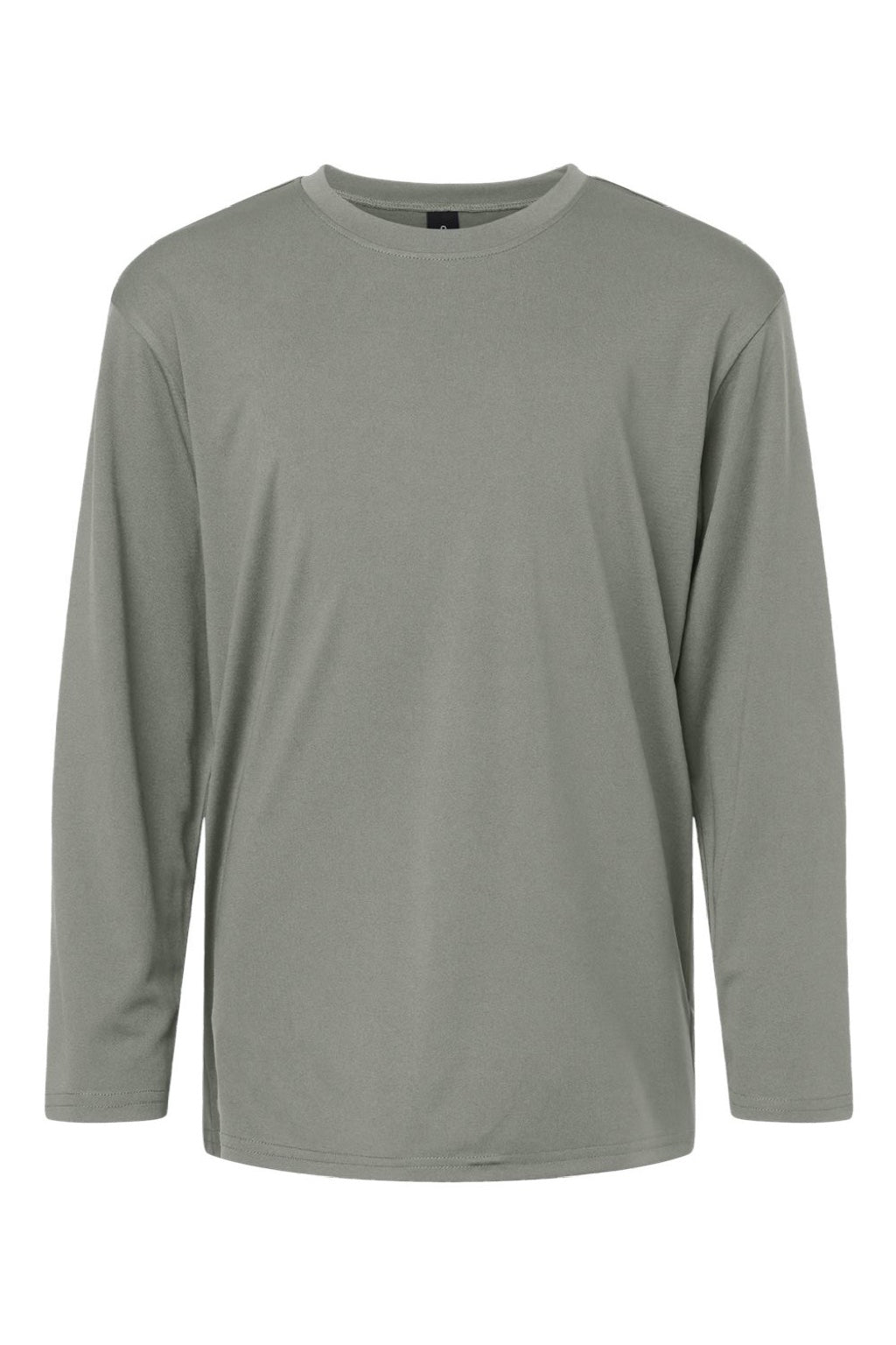 AllPro 48400Y Youth Pro Lock Performance Long Sleeve Crewneck T-Shirt Greystone Flat Front