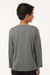 AllPro 48400Y Youth Pro Lock Performance Long Sleeve Crewneck T-Shirt Heather Granite Grey Model Back