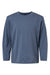 AllPro 48400Y Youth Pro Lock Performance Long Sleeve Crewneck T-Shirt Heather Navy Blue Flat Front